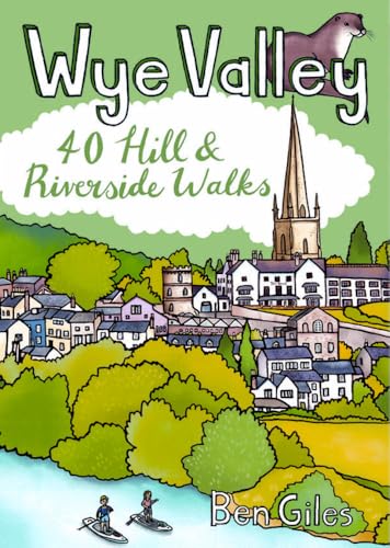 Illustrated book cover showing a riverside town with a church spire and paddleboarders.