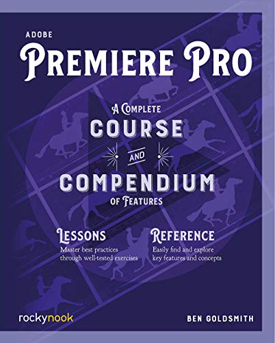 Book cover for "Adobe Premiere Pro" with purple and white text.