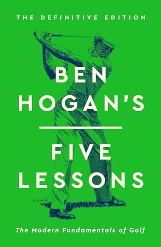 Book cover showing a blue illustration of a golfer on a bright green background.