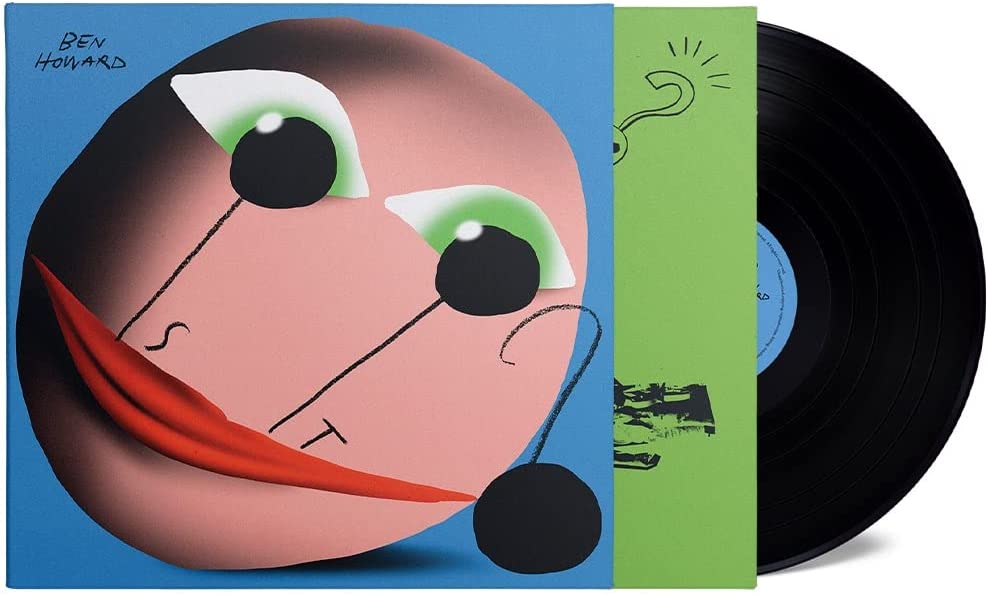 Ben Howard Is It vinyl record with abstract face cover art and black disc.