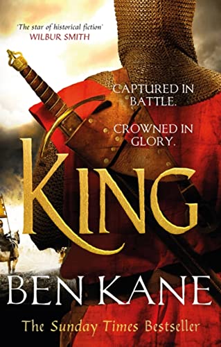 Book cover for "King" featuring a knight in chainmail and a sword.