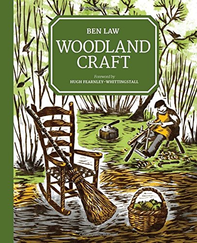 Book cover for "Woodland Craft" with illustrated forest scene.
