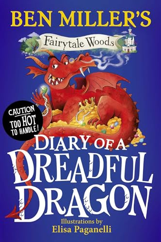 Book cover: red dragon with treasure, titled "Diary of a Dreadful Dragon.