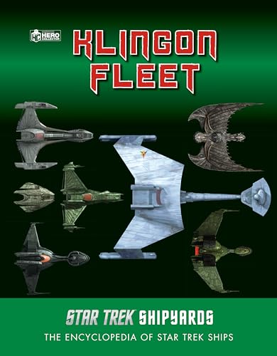 Book cover featuring various illustrations of Klingon starships from Star Trek.