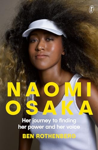 Book cover featuring Naomi Osaka with large yellow text and her name.