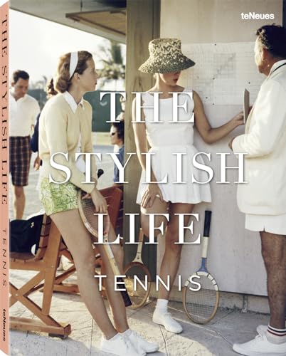 Book cover showing people in vintage tennis attire holding rackets on a tennis court.