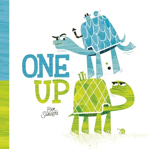 Book cover: illustrated turtles and the title "One Up" in blue lettering.