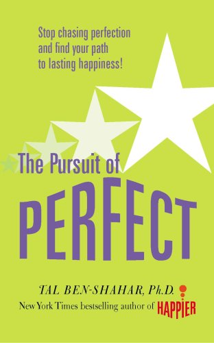 Book cover: "The Pursuit of Perfect" with stars and purple text.