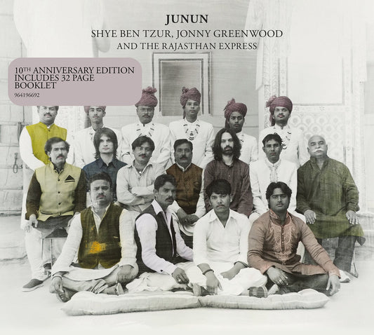 Album cover showing Shye Ben Tzur, Jonny Greenwood, and the Rajasthan Express in group portrait.