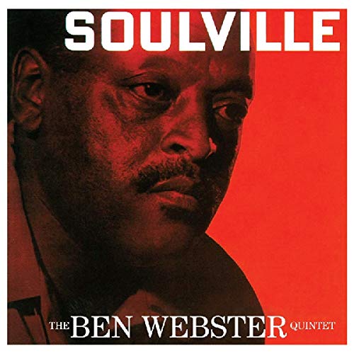 CD cover featuring Ben Webster's portrait in red tones, titled "Soulville".