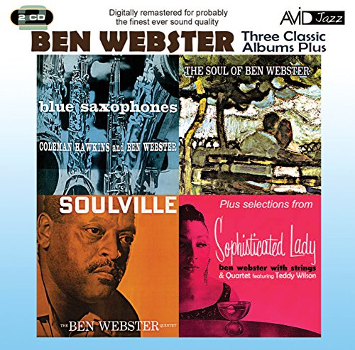 CD cover for Ben Webster featuring four album art panels and text titles.