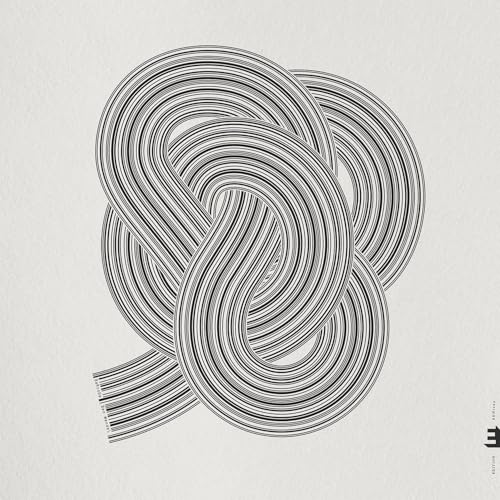 CD cover art: abstract black and white knotted line design.