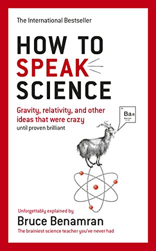 Book cover: "How to Speak Science" with a goat balancing on a planet.
