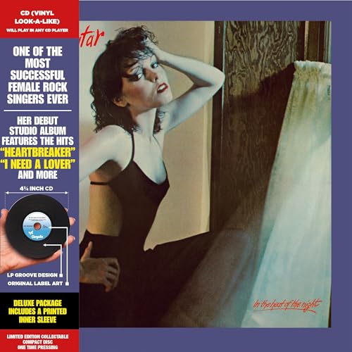 CD cover featuring Pat Benatar in a black top, gazing upwards.