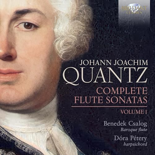 CD cover featuring portrait of Johann Joachim Quantz and text details.