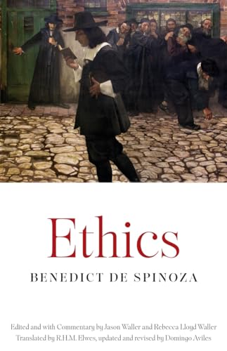 Book cover for Ethics by Benedict de Spinoza featuring a painting of historical figures.