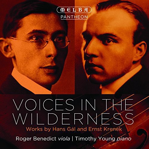 "CD cover with sepia-toned portraits of two men and a viola."