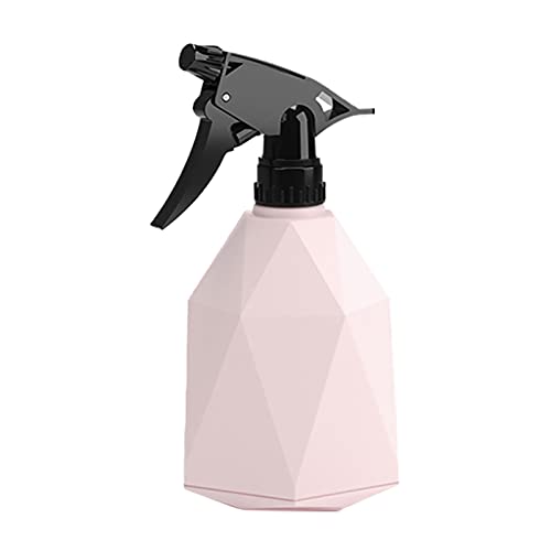 Pink spray bottle with black trigger, isolated on a white background.