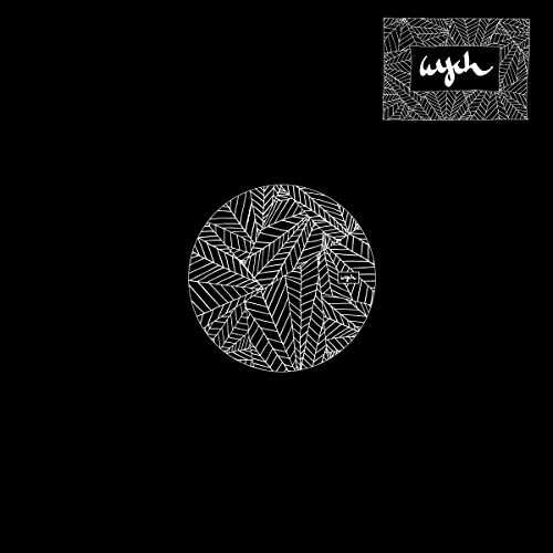 Black vinyl record cover with white leaf-like patterns and "wych" logo.