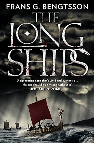 Book cover showing Viking ships with red sails on a stormy sea.