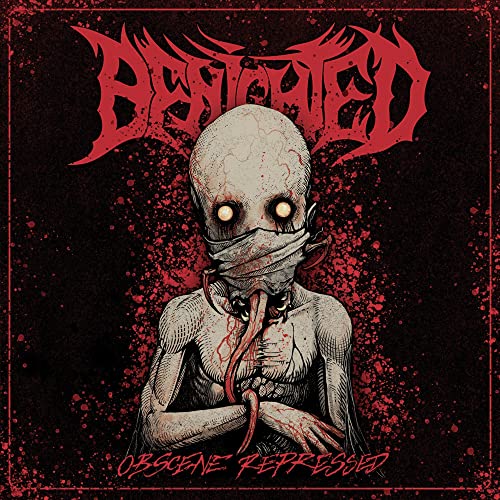 Album cover for Benighted’s “Obscene Repressed” featuring a grotesque, bandaged figure.