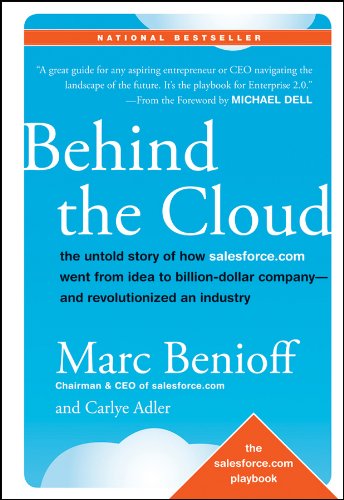 Book cover: “Behind the Cloud” by Marc Benioff and Carlyle Adler.