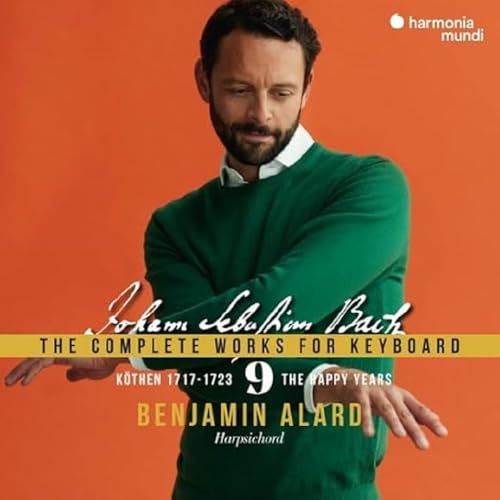 CD cover featuring portrait of Benjamin Alard, a harpsichordist.