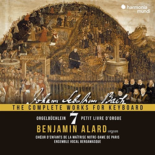 CD cover for Bach’s keyboard works featuring a detailed Renaissance painting.