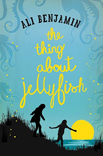 Book cover featuring two children silhouetted against a blue background with jellyfish illustrations.