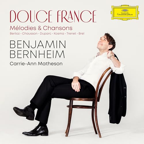 CD cover featuring tenor Benjamin Bernheim in a relaxed pose.