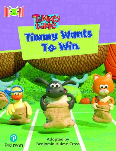 Book cover featuring Timmy the sheep and friends in a sack race.