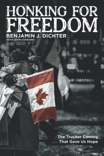 Book cover featuring a person holding a Canadian flag in a crowd.