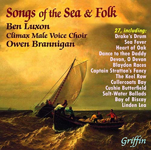 CD cover: sailing ship on stormy seas, list of folk songs.