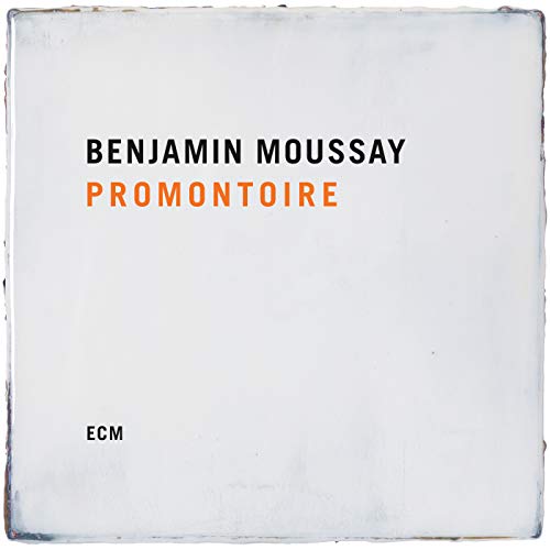 "Album cover with white background, black and orange text, and 'ECM' logo."