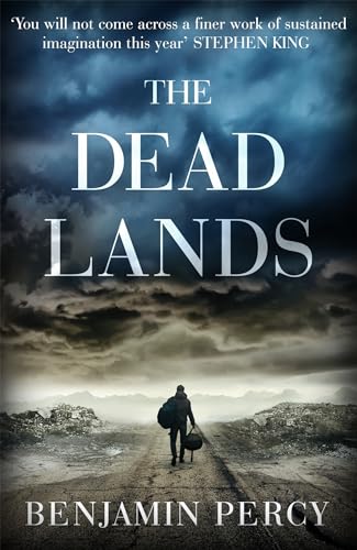 Book cover: lone figure walking a desolate road under stormy skies.