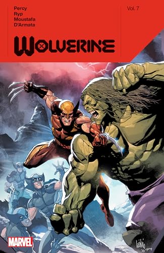 Wolverine clashes with the Hulk on the cover of a comic book.