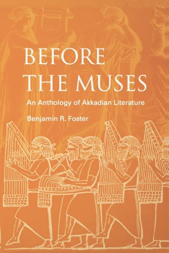 Book cover: "Before the Muses", with ancient musicians illustration.