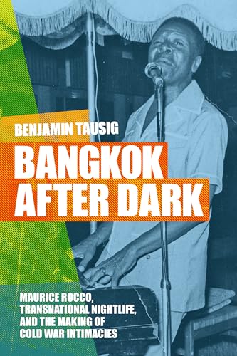 Book cover featuring a Black musician with a microphone, Bangkok After Dark title.