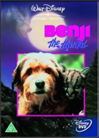 DVD cover for "Benji The Hunted" featuring a dog and cat.