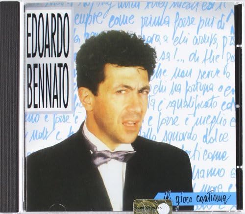 CD cover featuring portrait of Edoardo Bennato with handwritten text.