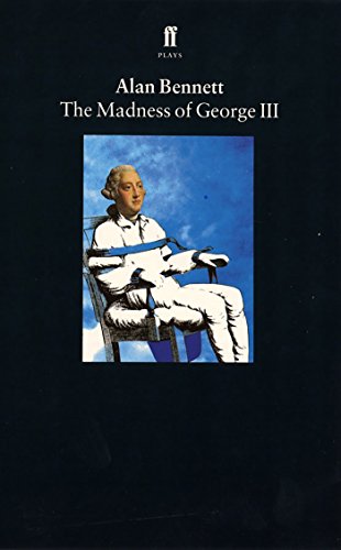 Play cover: King George III in restraints, against a blue background.
