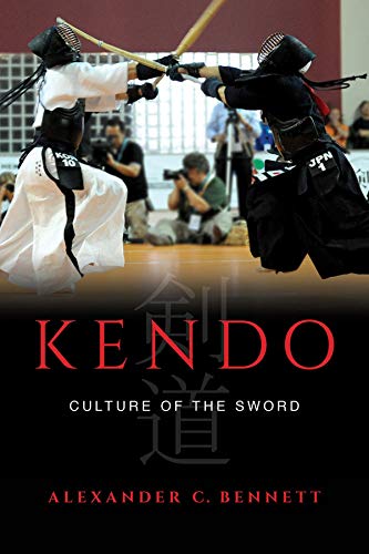 Kendo practitioners clash swords, book cover titled “Kendo: Culture of the Sword.”