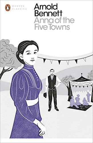 Book cover illustration of a woman in a purple dress with a man nearby.