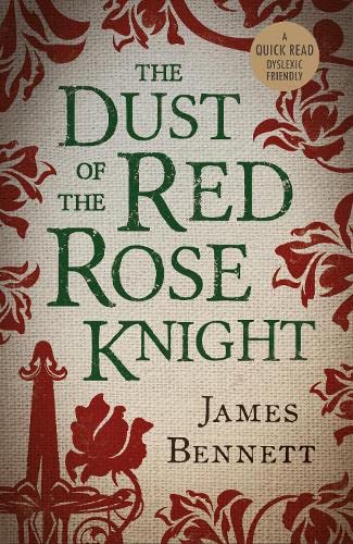 Book cover: “The Dust Of The Red Rose Knight” with roses and a sword.