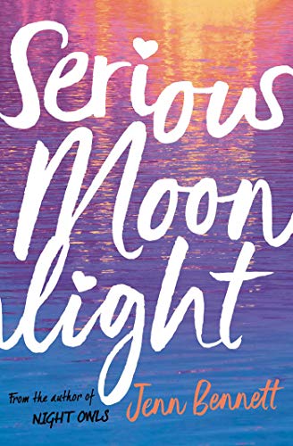 Book cover: "Serious Moonlight" with white script over a purple and gold sky.