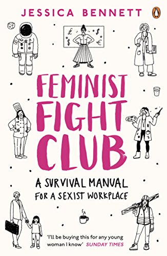 Book cover featuring the title Feminist Fight Club surrounded by hand-drawn illustrations of women.