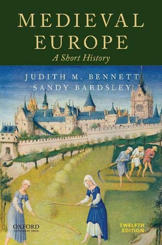 Book cover: “Medieval Europe” with a painted castle and farming scene.