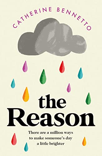 Book cover with a dark cloud and colorful raindrops, titled "The Reason".