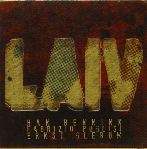 CD cover for "Laiv" by Bennink, Puglisi, and Glerum, with textured gold lettering.