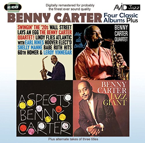 CD cover for Benny Carter’s “Four Classic Albums Plus” jazz compilation.